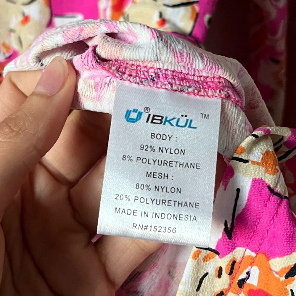 IBKUL Pink Cat Print Long Sleeve Half-Zip Top - Picture 6 of 8